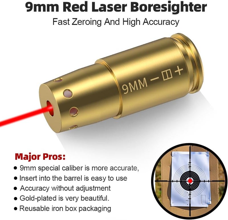 VANTARA Bore Sighting Laser 9mm/223/5.56/243/308Win Red Laser Bore Sight Boresighter with Batteries - Image 3